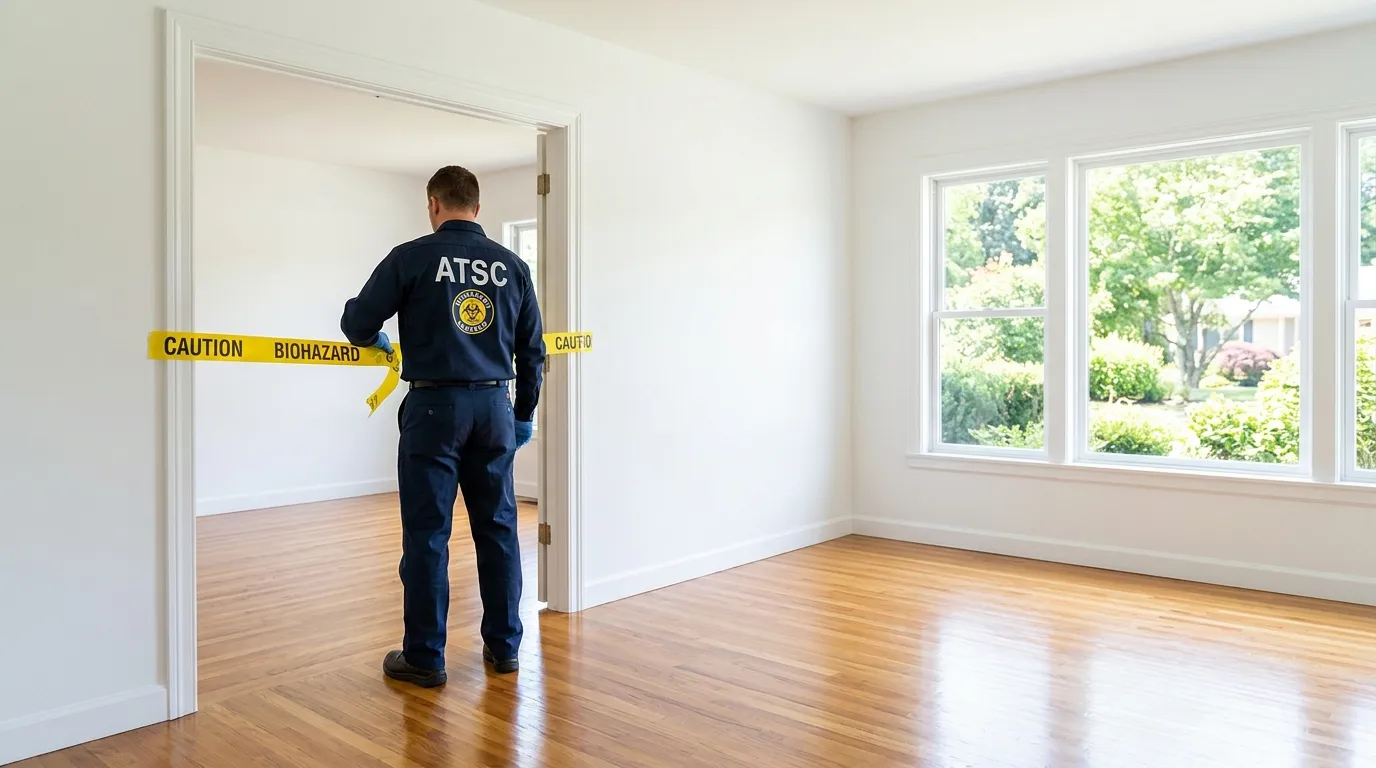 Certified biohazard cleanup crew performing Decomposition Cleanup in Statesville